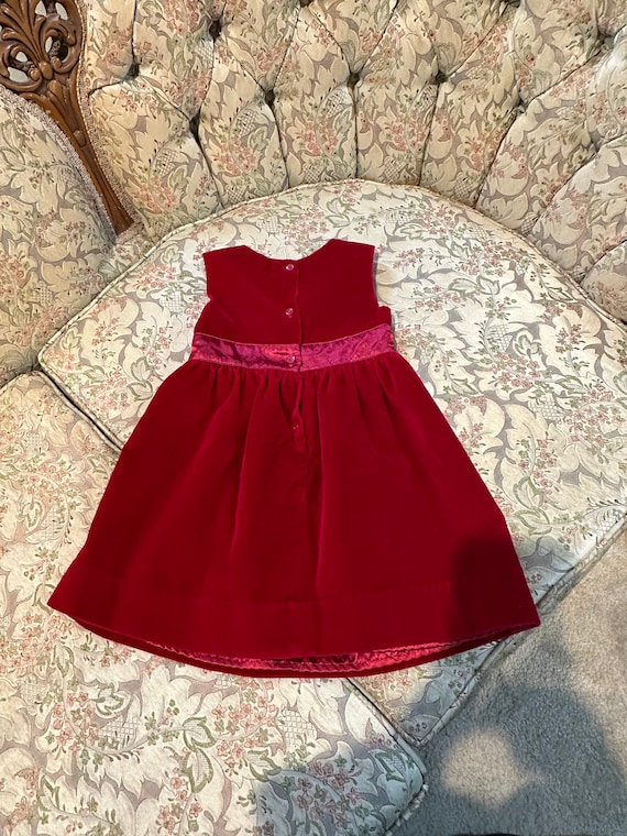 gap red velvet dress GAP Baby Red Velvet Wrap Dress Bow Accent Size 6-12 months