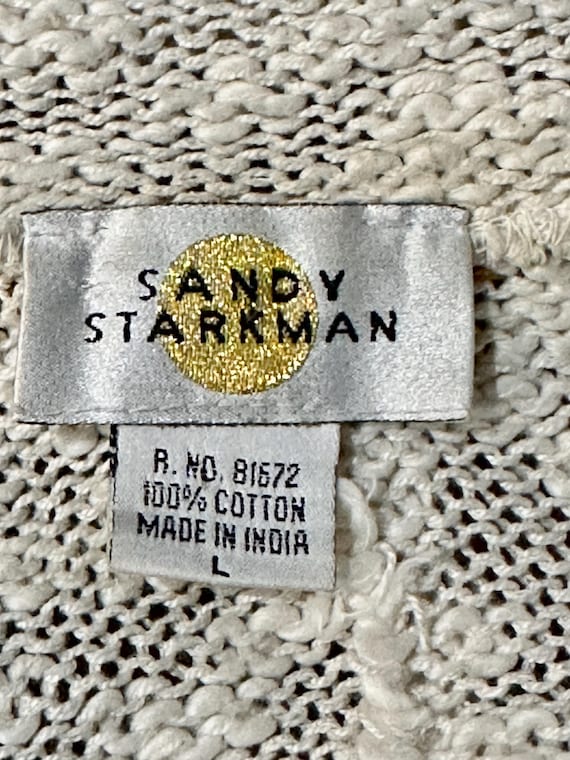 Sandy Starkman Cream Colored MOP Button Trimmed Art to Wear