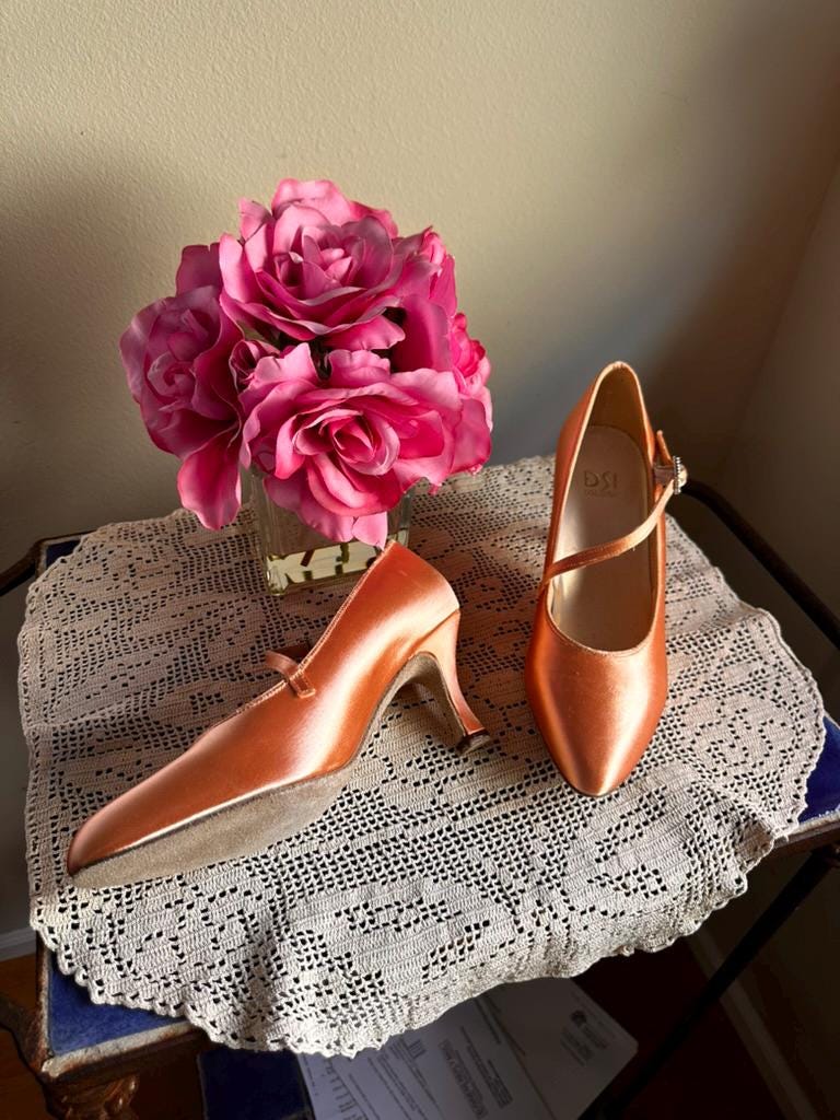 Peach and Gold Shoes