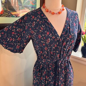 old navy blue coral dress Old Navy | Dresses | Old Navy Navy Floral Maxi Dress With Teal Coral Accents