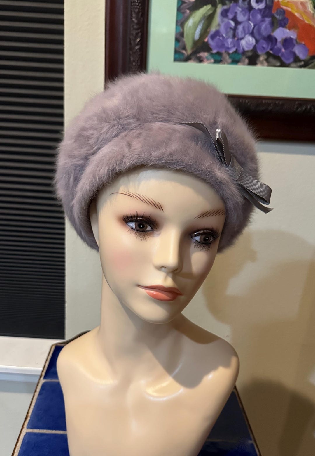 Kangol Womens Purple Lavander Angora Beret Hat With Bow Accent One Size KANGOL FURGORA Angora Blend Lilac Lavender Purple Beret One  main image 4