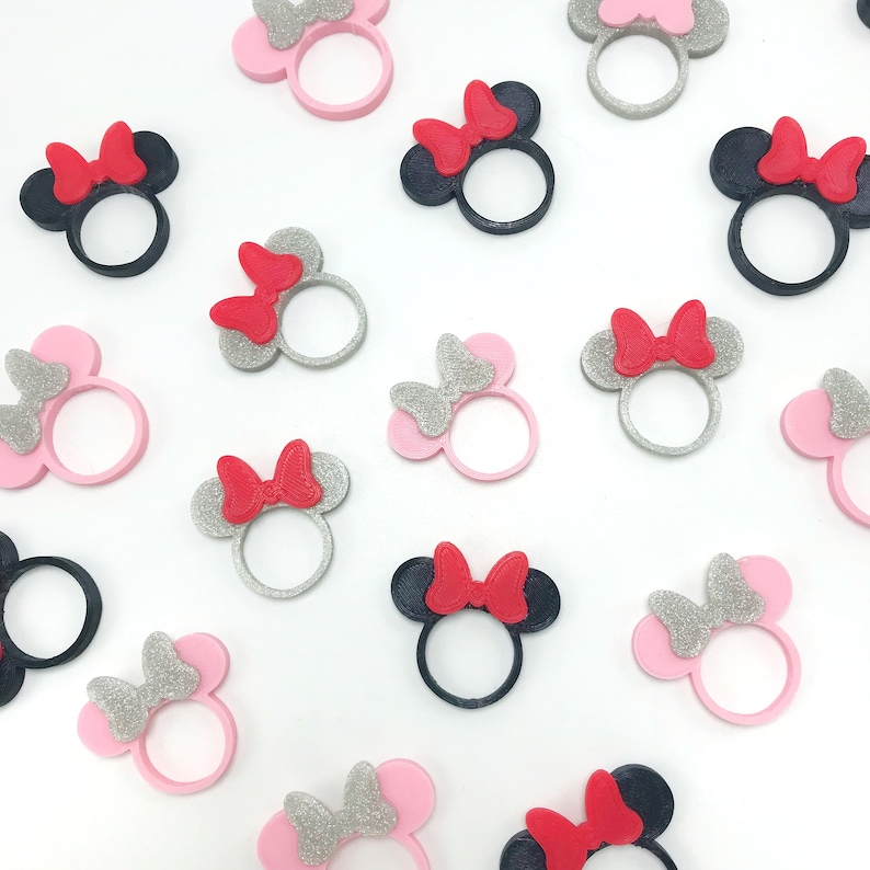 Disney Disney Ring Rings Minnie Mouse Ring Disney Jewelry 3D Printed 3D Printed Rings Mickey Mouse Ring Minnie Mouse Ring