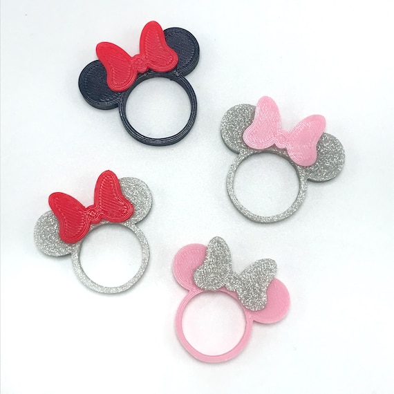 Minnie Mouse Ring Bagues imprimées en 3D imprimée en 3D
