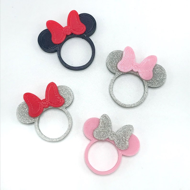 Disney Disney Ring Rings Minnie Mouse Ring Disney Jewelry 3D Printed 3D Printed Rings Mickey Mouse Ring Minnie Mouse Ring