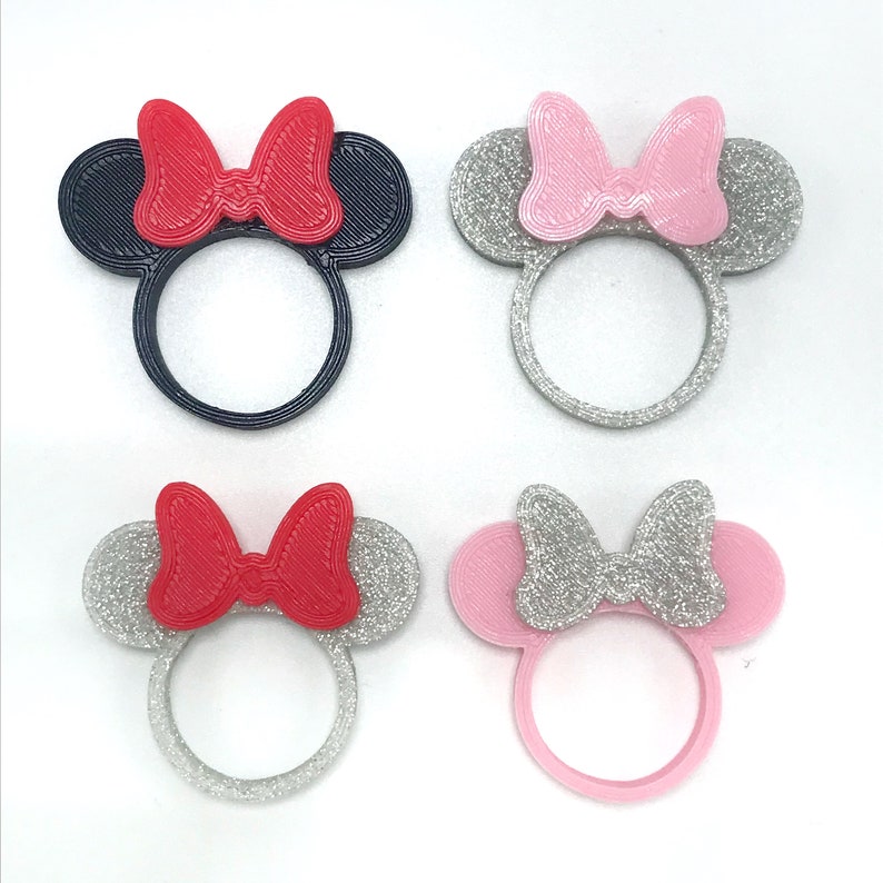 Disney Disney Ring Rings Minnie Mouse Ring Disney Jewelry 3D Printed 3D Printed Rings Mickey Mouse Ring Minnie Mouse Ring