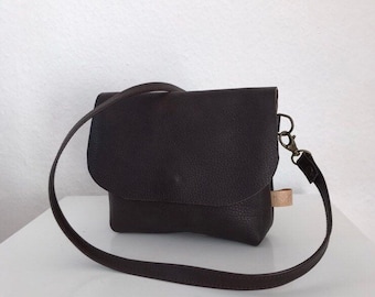 crossbody bag 'Kiara' leather brown shoulderbag umhängetasche ledertasche