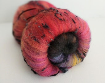Merino Wool Art Batt: Gradient Fiber for Spinning, Felting, Weaving