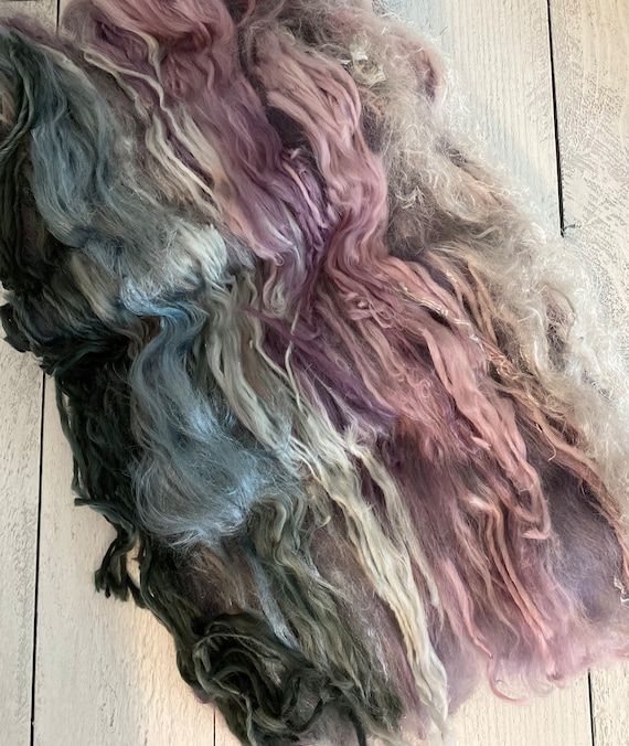 Ombre Colors Art Batt,  Merino Wool Batt,  Spinning Fibers for Art Yarn,  Art Yarn,  Spinning Wool,  Felting Fiber, Art Batt, Weaving Fibers