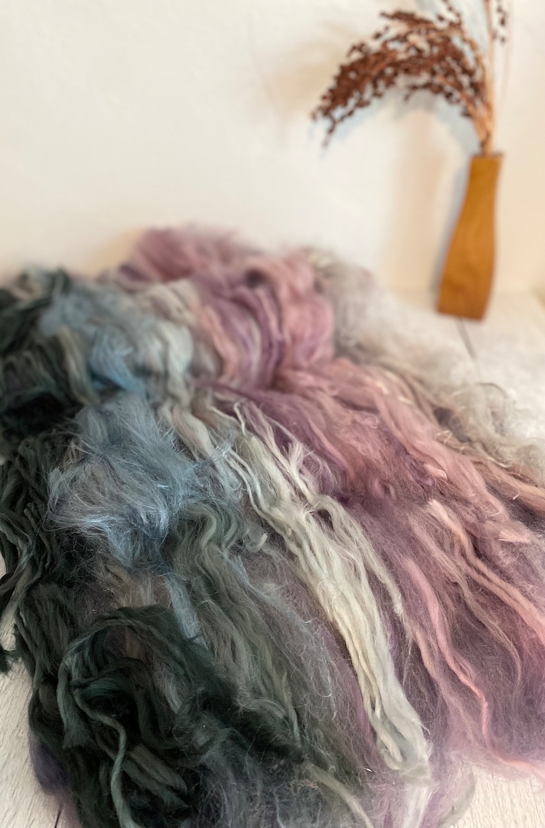 Ombre Colors Art Batt, Merino Wool Batt, Spinning Fibers for Art Yarn, Art Yarn, Spinning Wool, Felting Fiber, Art Batt, Weaving Fibers bild 5