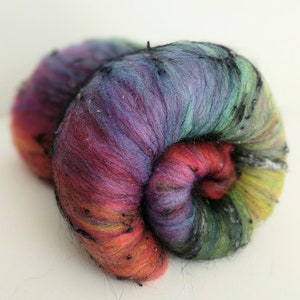 Carded Art Batt,  Merino  Fibers,  Spinning Art Batt,  Art Yarn,  Spinning Wool,  Spinning ,  Gradient Colors,  Felting Fiber, Weaving Wool