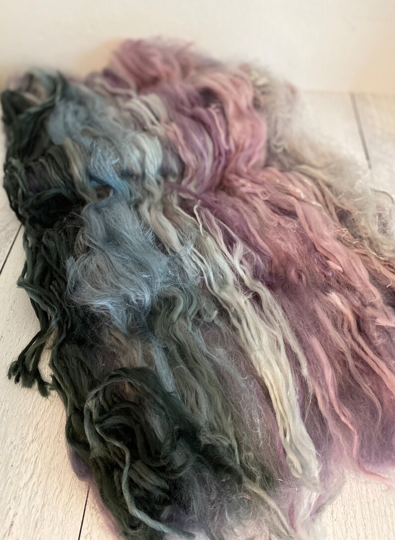 Ombre Colors Art Batt, Merino Wool Batt, Spinning Fibers for Art Yarn, Art Yarn, Spinning Wool, Felting Fiber, Art Batt, Weaving Fibers bild 7