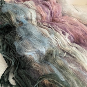 Ombre Colors Art Batt, Merino Wool Batt, Spinning Fibers for Art Yarn, Art Yarn, Spinning Wool, Felting Fiber, Art Batt, Weaving Fibers bild 3