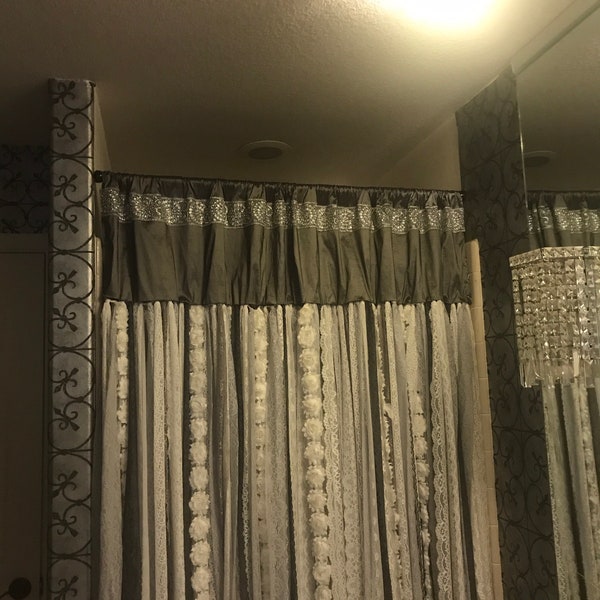 Gray Shower Curtain Etsy