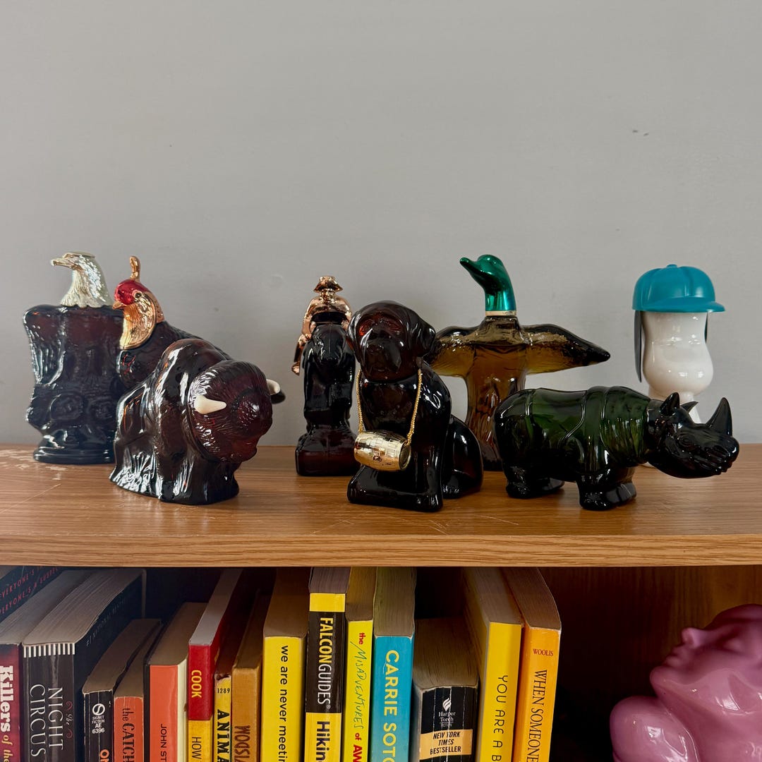 ☆ヴィンテージ AVON アニマル ボトル 2点セット☆ Vintage 1980's Avon Collectable Animal Perfume Bottles, Decanters