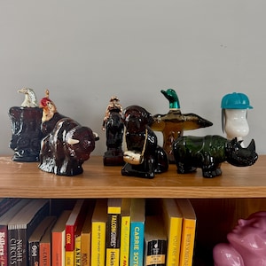 Vintage 1980&#39;s Avon Collectable Animal Perfume Bottles, Decanters