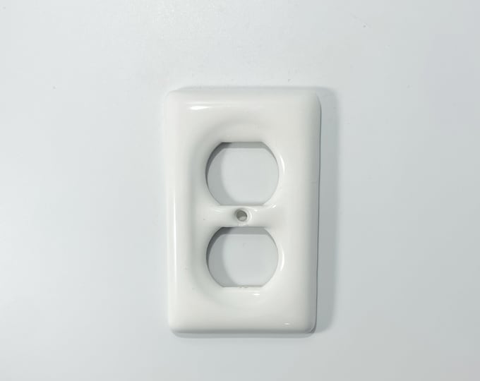 Vintage White Ceramic Outlet Covers / Switch Plate Covers Etsy
