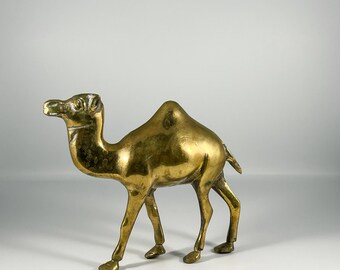 Figura de camello de latón antiguo, decoración egipcia, pisapapeles