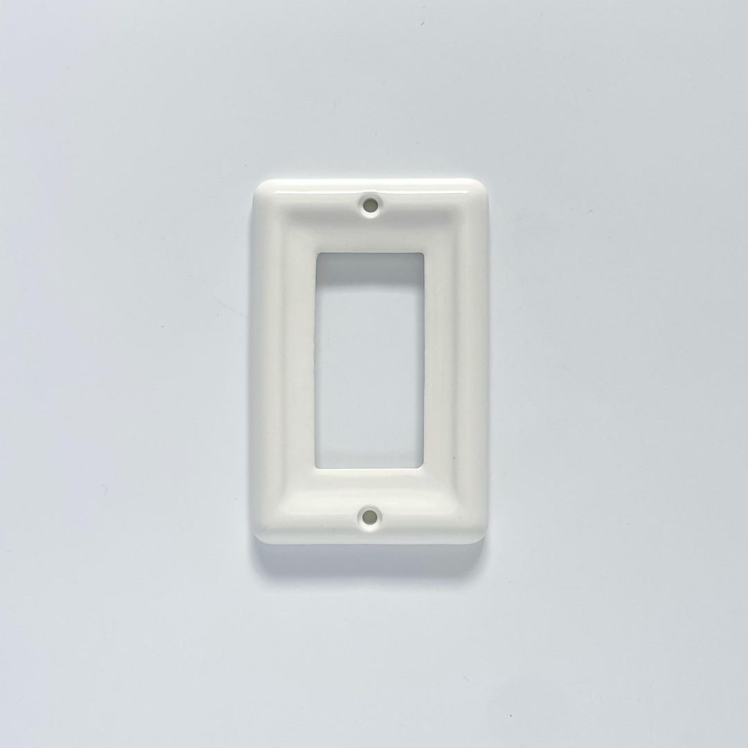 Vintage White Ceramic Light Switch Covers / Outlet Wall Plate Covers ...