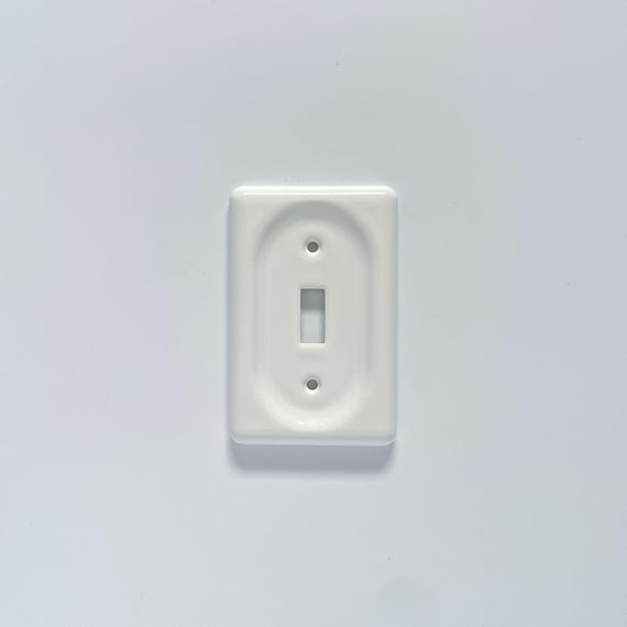 Vintage-Style White Ceramic Outlet Covers / Light Switch Plate Covers
