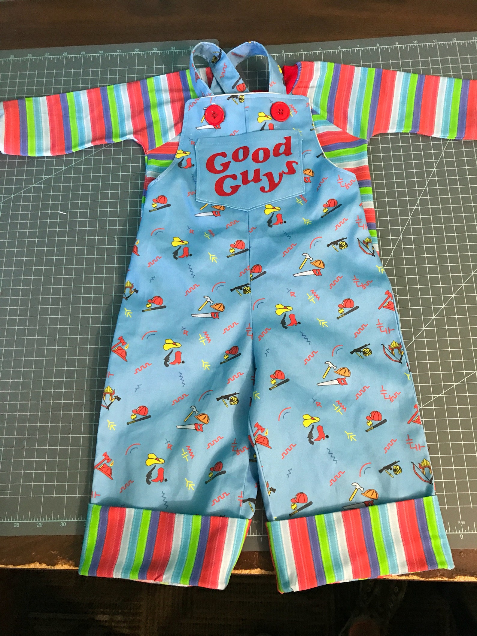 Infant toddler chucky good guy doll overalls costume size 12 Etsy