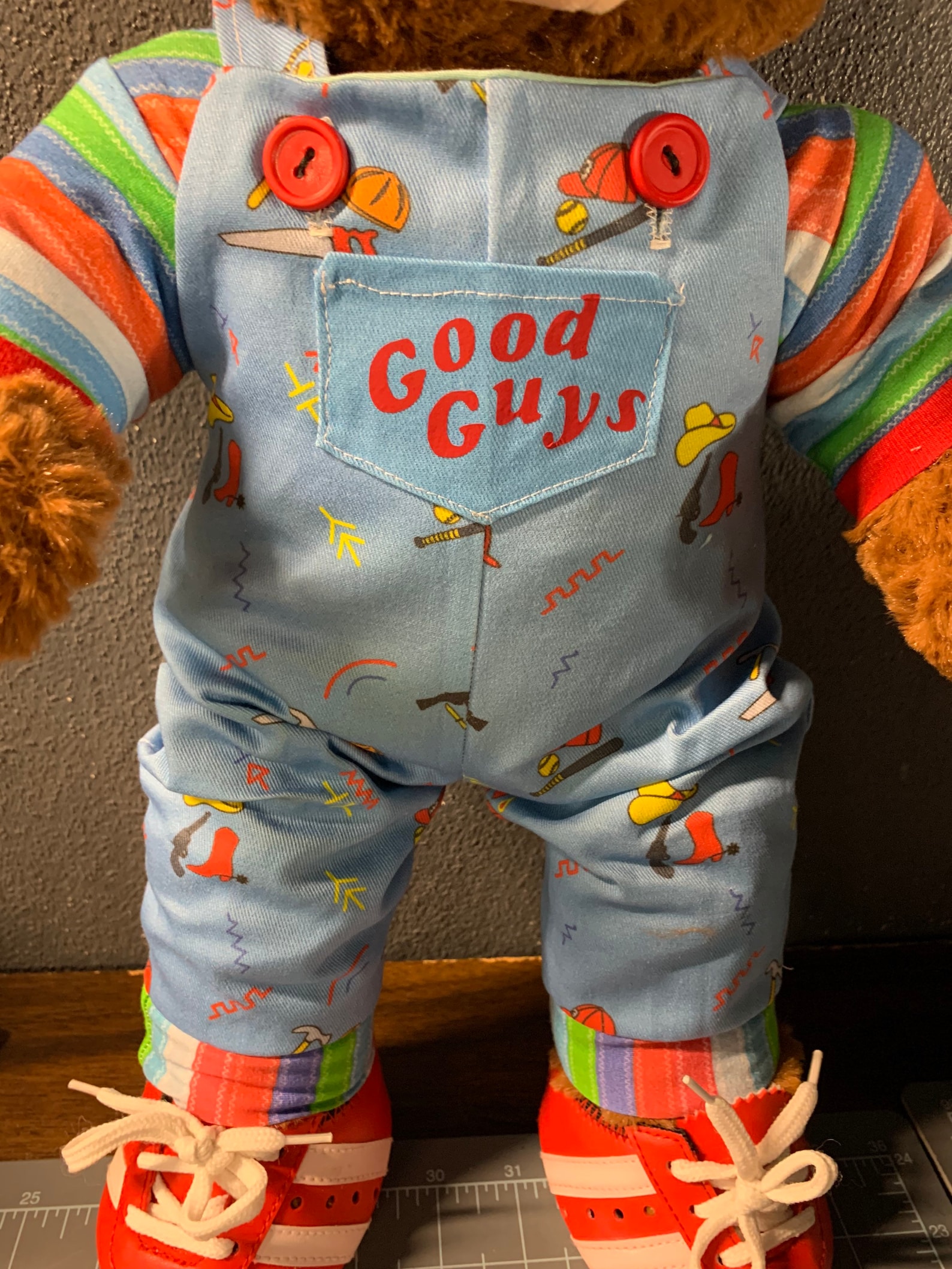 Overalls & shirt ONLY Chucky build a bear Halloween outfit | Etsy