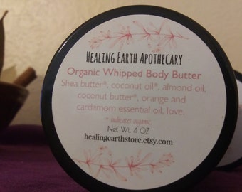Organic whipped body butter
