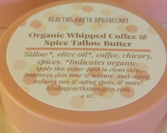 Organic whipped coffee tallow butter
