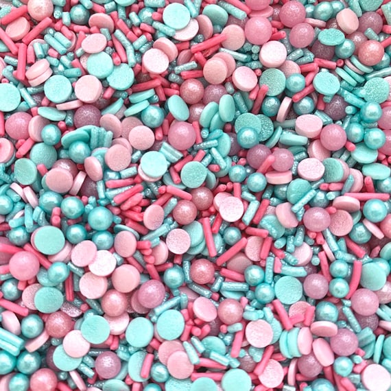 Pink and Baby Blue Gender Reveal Baby Shower Sprinkle Mix. Etsy