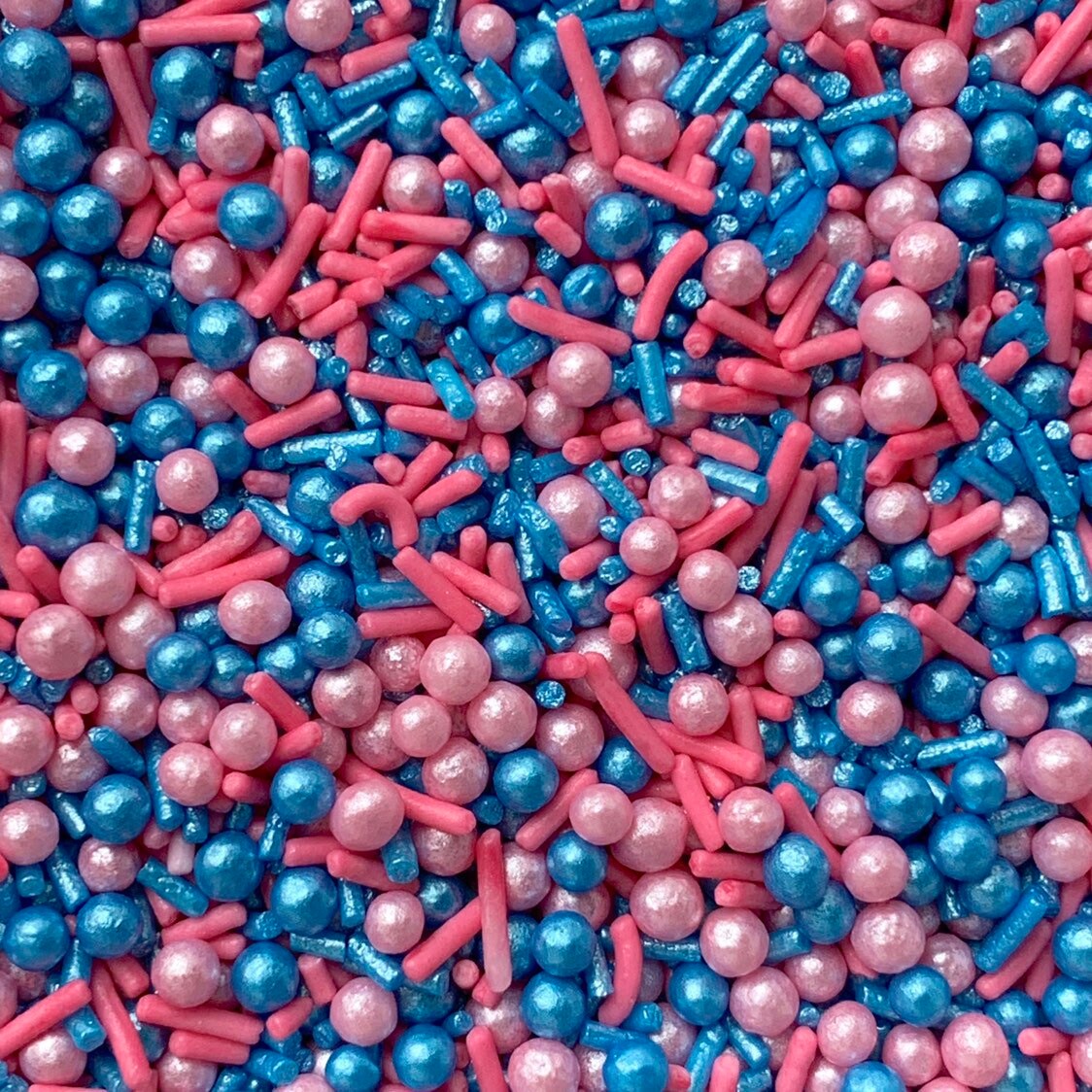 Gender Reveal Sprinkle Mix. Pink and Blue Sprinkle mix Cake Etsy