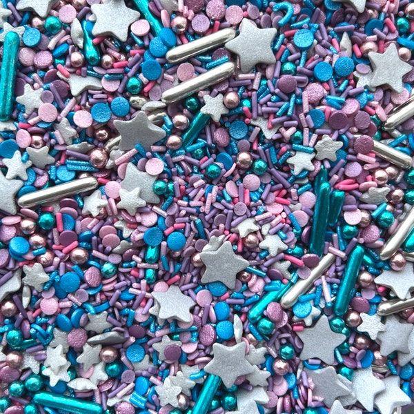 Euphoria inspired sprinkle mix. Galaxy and Space inspired Cake decorating, cupcake sprinkle mix | Euphoria