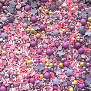 Encanto inspired Sprinkle Mix. Pink and Purple Flower Sprinkle mix, Cake decorating, cupcake sprinkles | Isabela