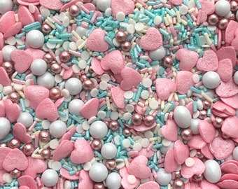 Valentines Love Heart Sprinkle Mix. Pink & Blue Sprinkle mix, Cake decorating, cupcake sprinkles | Day Dreaming