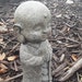 JIZO Meditating Statue -  Cement Garden Buddha - Zen Garden - Baby Buddha - Garden Face- Oriental Decor - 9.5" Cement Buddha - Monk Statue