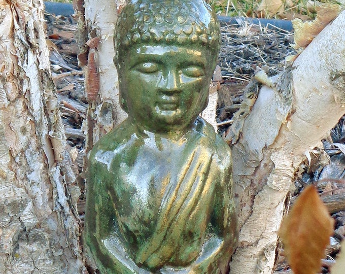 Meditating Buddha Statue 10 Cement Garden Buddha - Etsy
