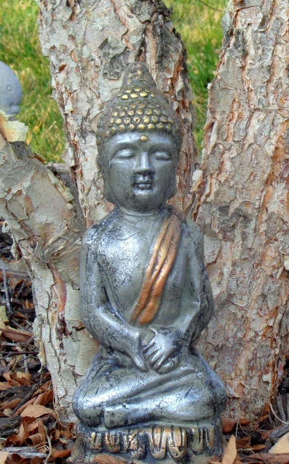 10 Meditating Buddha Statue Concrete Garden Buddha | Etsy