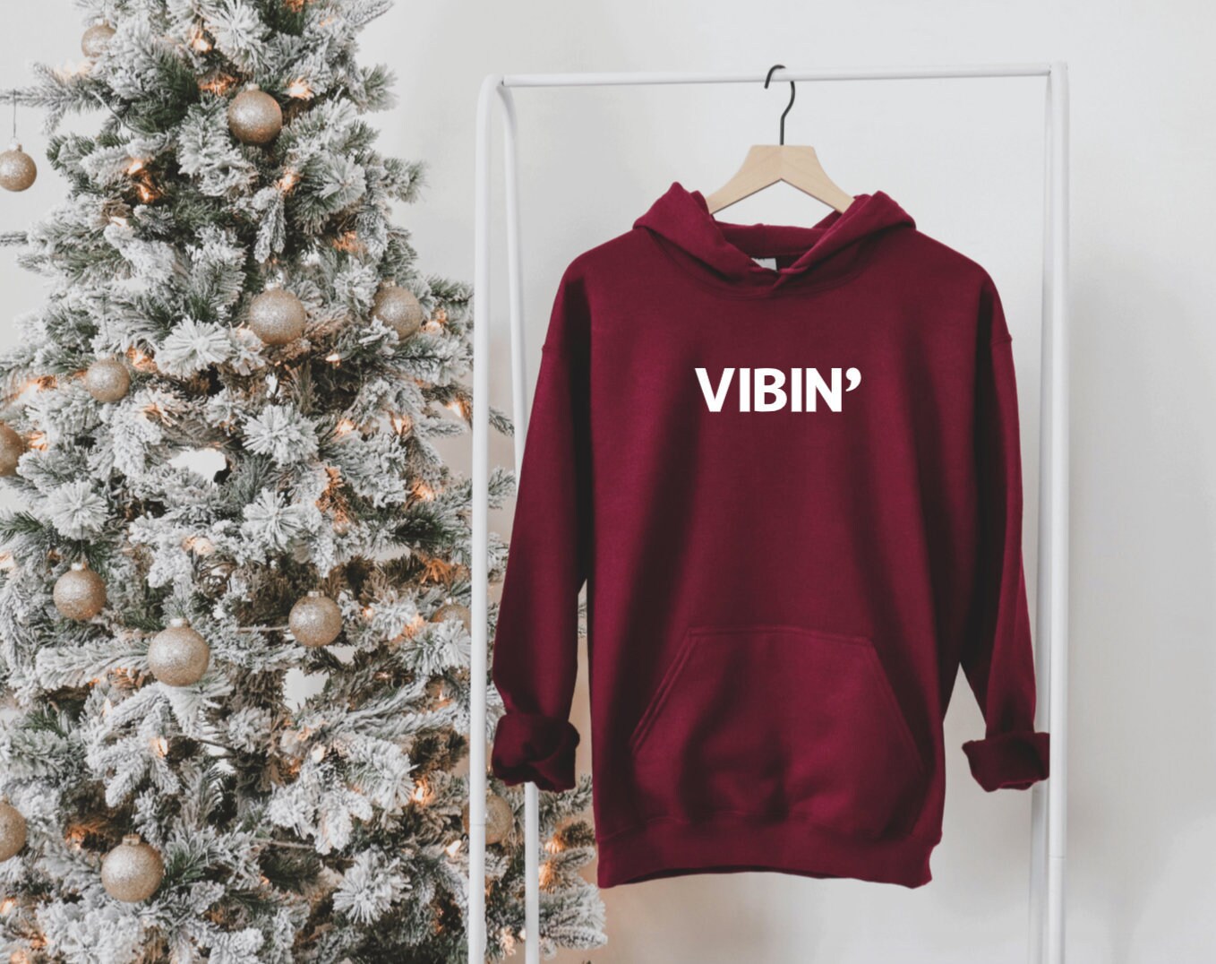 red thriving hoodie