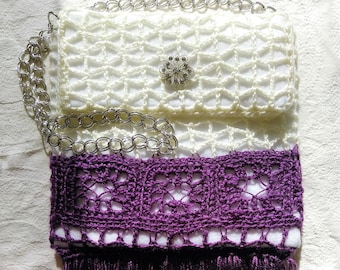 Hand Crocheted Slim Shoulder Bag