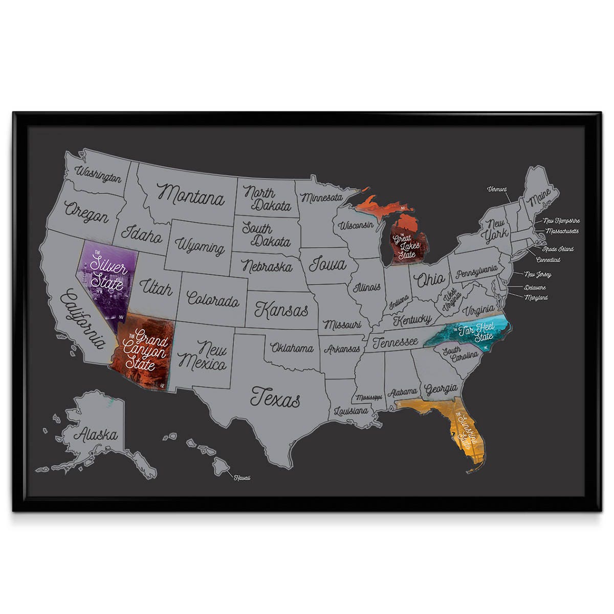The Only Tracker Map with All U.S Unique Gifts for Travelers Scratch Off Map of The United States Poster 18x24 in Scratch Off USA Map Territories USA Travel Map Scratch Off Kit & Photo Clips 