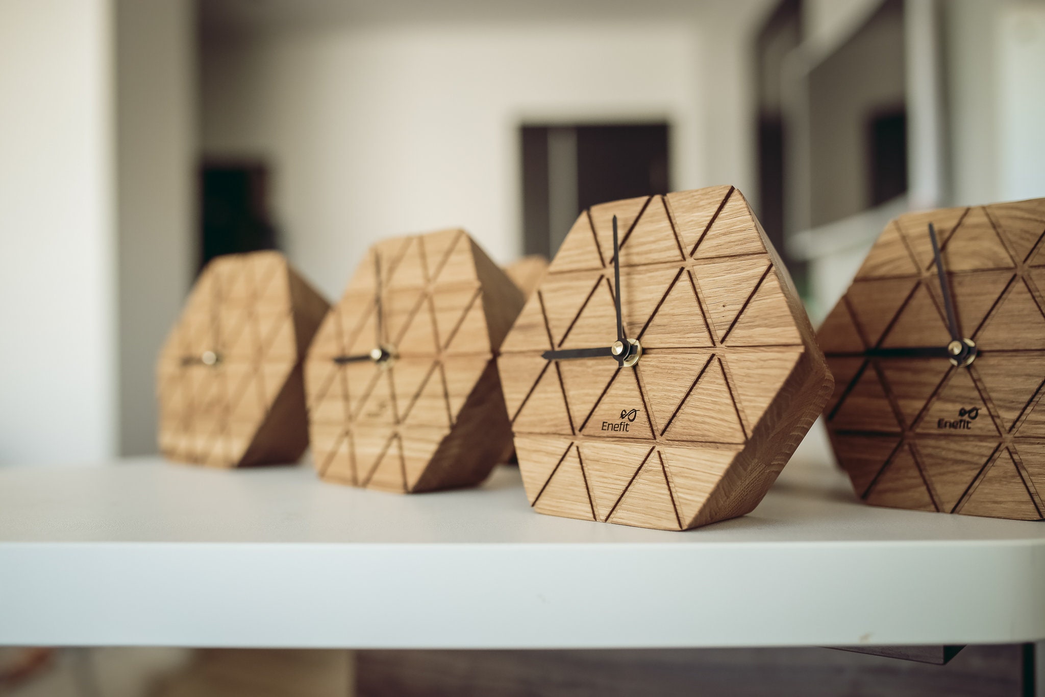 Desk Clock Modern Desk Clock Oak Desk Clock Wood Desk Etsy