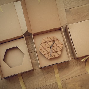Desk Clock, Modern Desk Clock, Oak Desk Clock, Wood Desk Clock, Wooden Desk Clock,Office Desk Clock,Office Clock, Design Table Clock,Hexagon