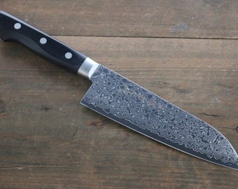 Sakai Takayuki 45 Layer Mirrored Damascus Santoku Japanese Knife 170mm