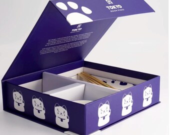 Kawaii Blue Maneko Sushi Giftset 6pcs