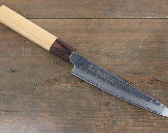 Japanese Vegetable Knife / Paring Knife from Sakai Takayuki 33 Layer Damascus Cherry Wood Handle 150mm