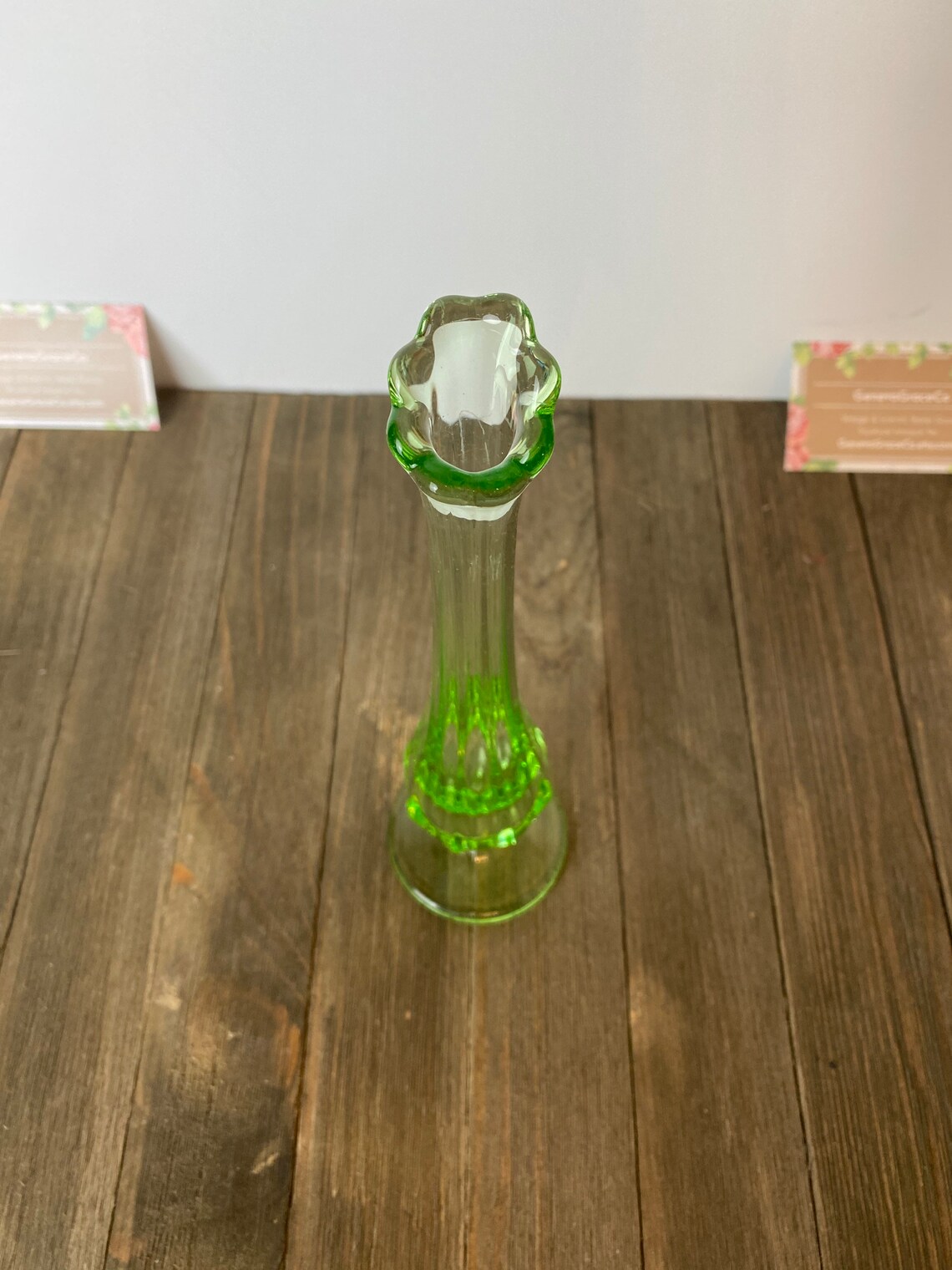 uranium glass bud vase