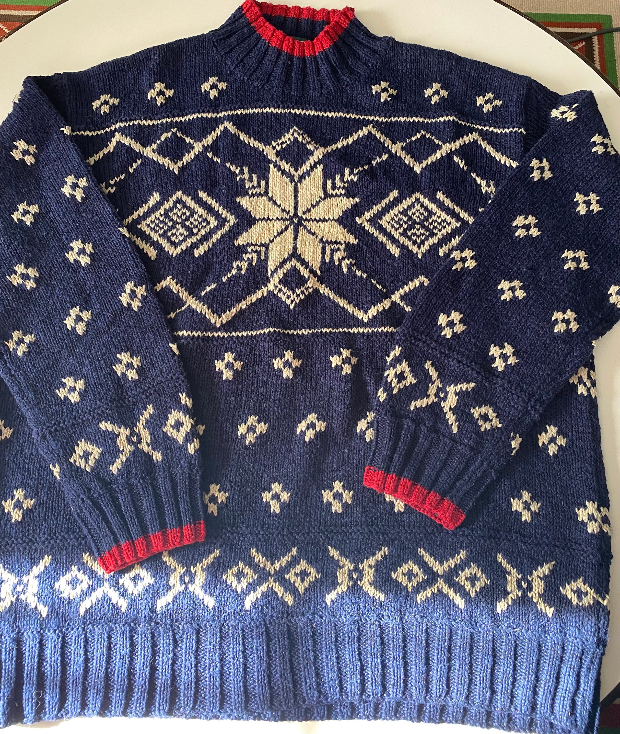 Polo Ralph Lauren Vintage Fair Isle Cashmere Wool Sweater