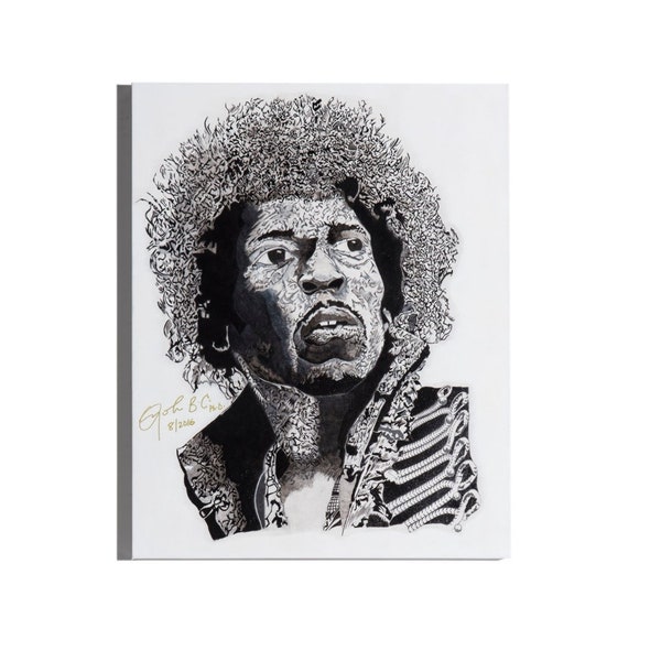 Voodoo Child - Print portrait of Jimi Hendrix Art