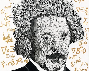 Mr Relativity - Print portrait of Albert Einstein (Limited Edition)