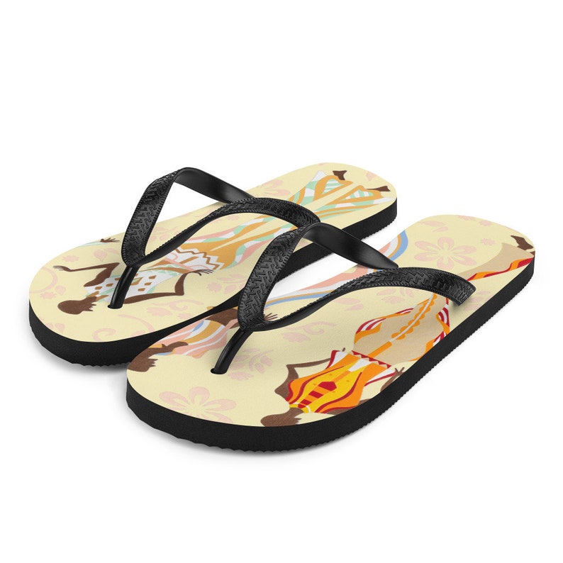 Fun and durable flip flops with unique nigerian art design: Sisi Gorimampa Volume VIII cultural african art image 3