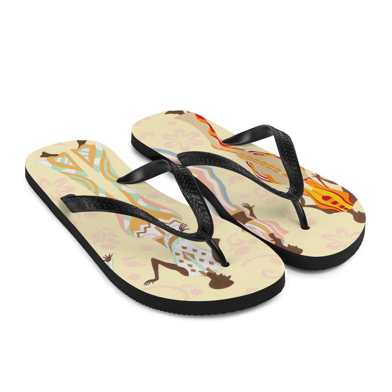 Fun and durable flip flops with unique nigerian art design: Sisi Gorimampa Volume VIII cultural african art image 2