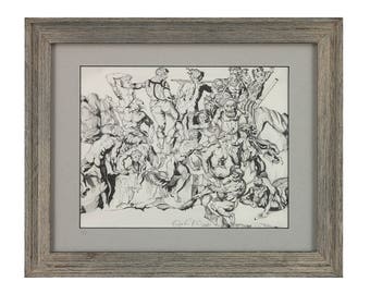 In agony - Decorative Print, Pencil Drawing, Renaissance Art